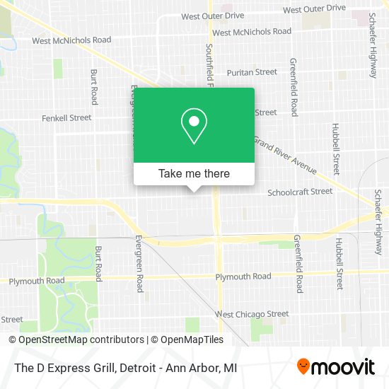 The D Express Grill map