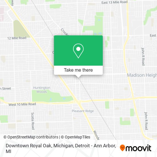 Downtown Royal Oak, Michigan map