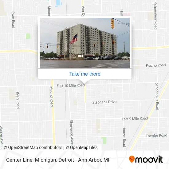 Center Line, Michigan map