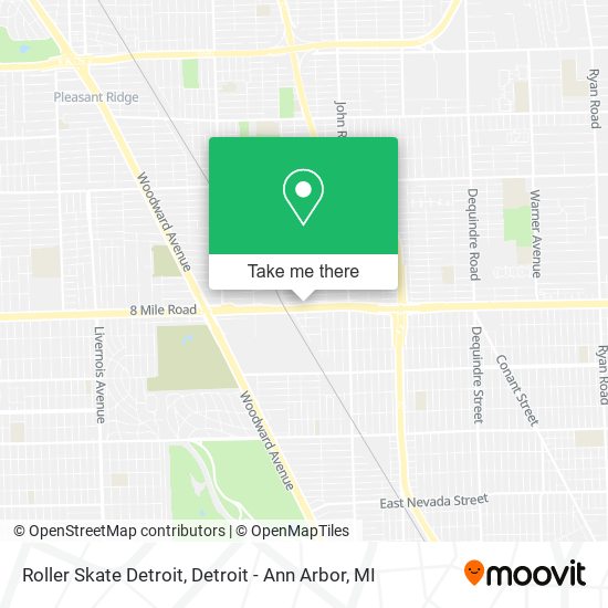 Mapa de Roller Skate Detroit