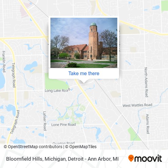 Bloomfield Hills, Michigan map