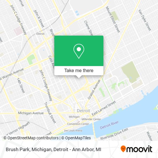 Brush Park, Michigan map