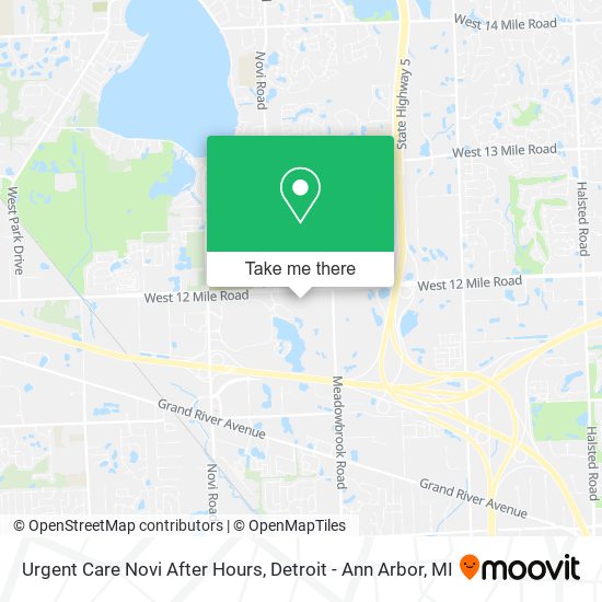 Urgent Care Novi After Hours map