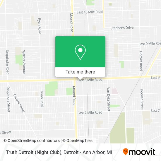 Truth Detroit (Night Club) map