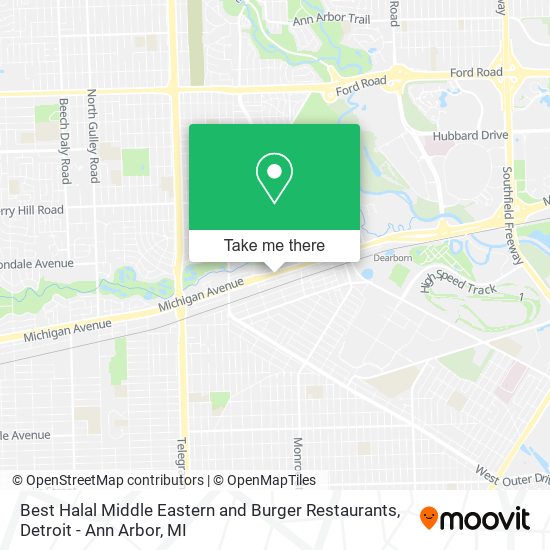 Best Halal Middle Eastern and Burger Restaurants map