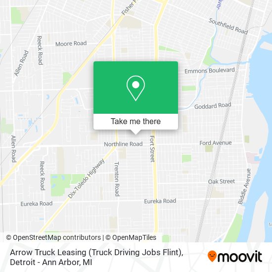 Mapa de Arrow Truck Leasing (Truck Driving Jobs Flint)