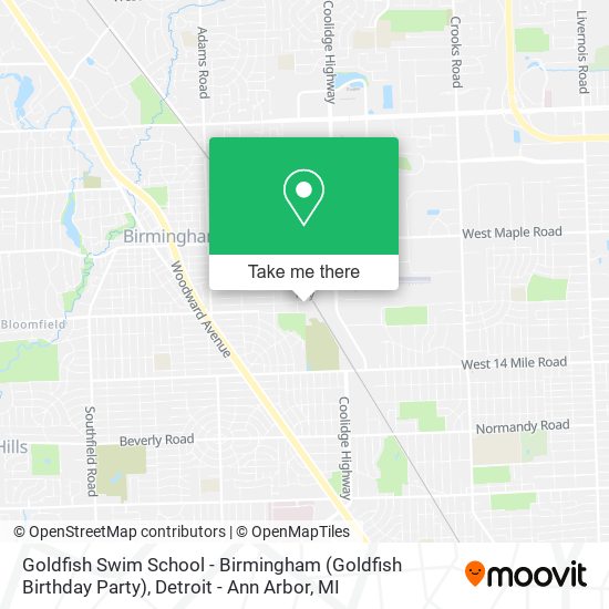 Goldfish Swim School - Birmingham (Goldfish Birthday Party) map