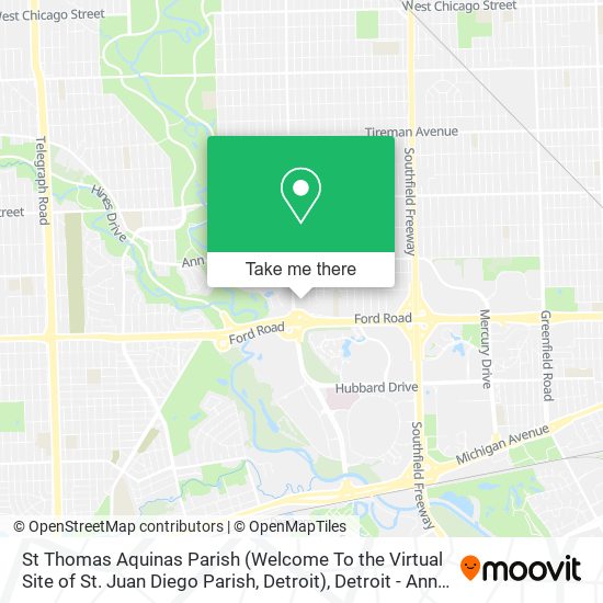 St Thomas Aquinas Parish (Welcome To the Virtual Site of St. Juan Diego Parish, Detroit) map