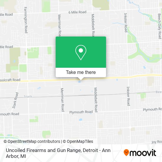 Mapa de Uncoiled Firearms and Gun Range