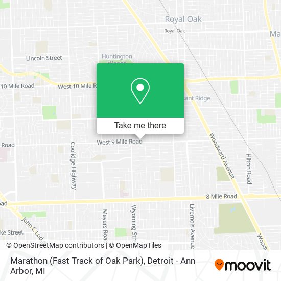 Marathon (Fast Track of Oak Park) map