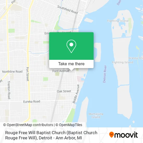 Rouge Free Will Baptist Church map
