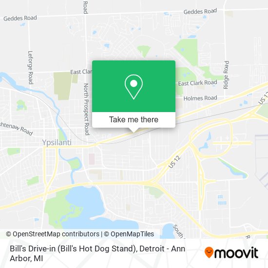 Bill's Drive-in (Bill's Hot Dog Stand) map