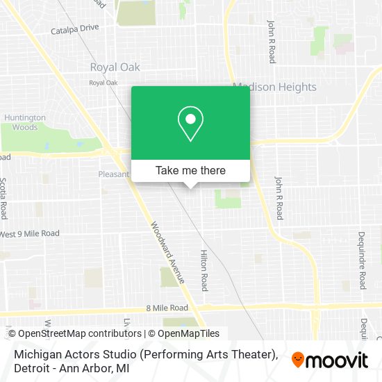 Mapa de Michigan Actors Studio (Performing Arts Theater)