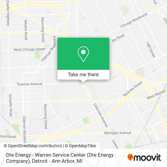 Mapa de Dte Energy - Warren Service Center (Dte Energy Company)