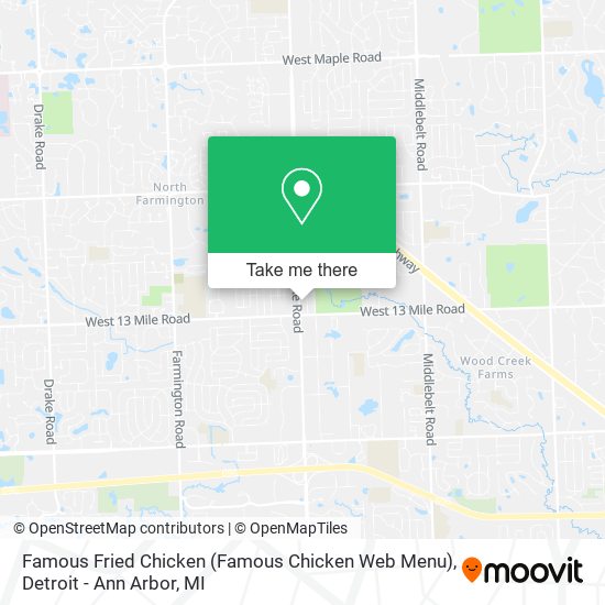 Mapa de Famous Fried Chicken (Famous Chicken Web Menu)