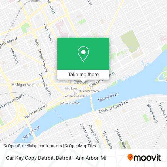 Car Key Copy Detroit map