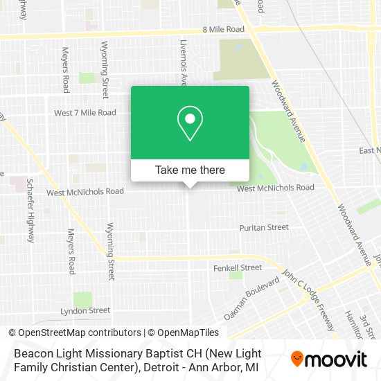 Mapa de Beacon Light Missionary Baptist CH (New Light Family Christian Center)