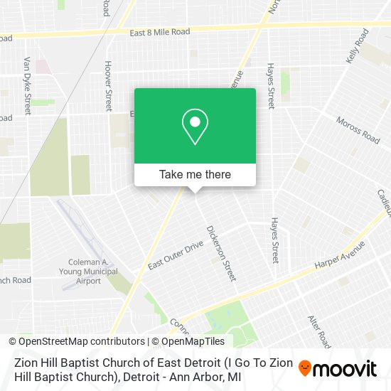 Zion Hill Baptist Church of East Detroit (I Go To Zion Hill Baptist Church) map