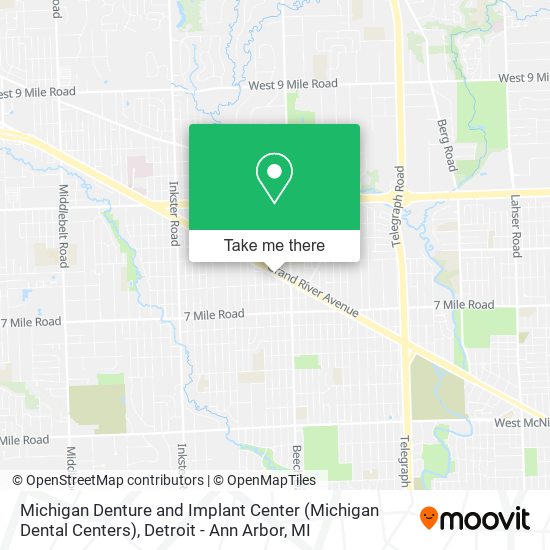 Mapa de Michigan Denture and Implant Center (Michigan Dental Centers)