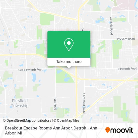 Mapa de Breakout Escape Rooms Ann Arbor