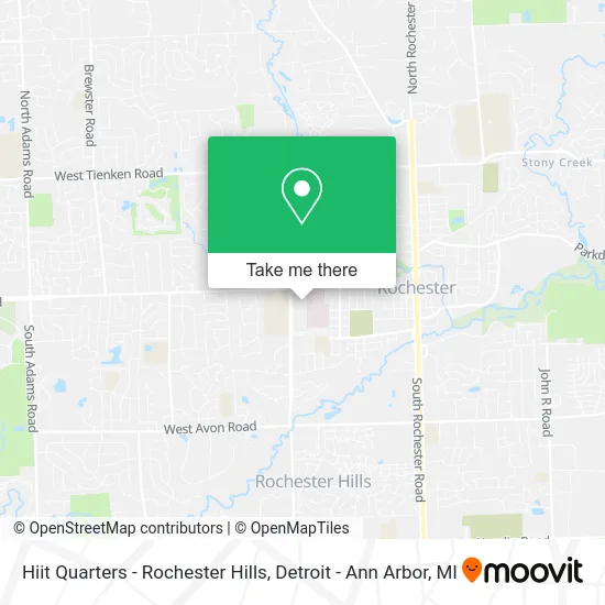 Hiit Quarters - Rochester Hills map