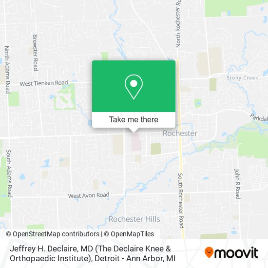Jeffrey H. Declaire, MD (The Declaire Knee & Orthopaedic Institute) map