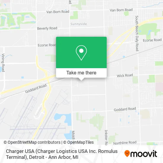 Charger USA (Charger Logistics USA Inc. Romulus Terminal) map