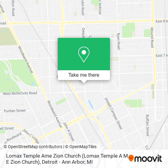 Mapa de Lomax Temple Ame Zion Church (Lomax Temple A M E Zion Church)