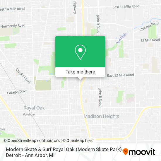 Modern Skate & Surf Royal Oak (Modern Skate Park) map