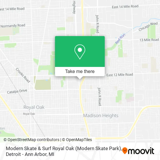 Modern Skate & Surf Royal Oak (Modern Skate Park) map