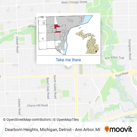 Mapa de Dearborn Heights, Michigan