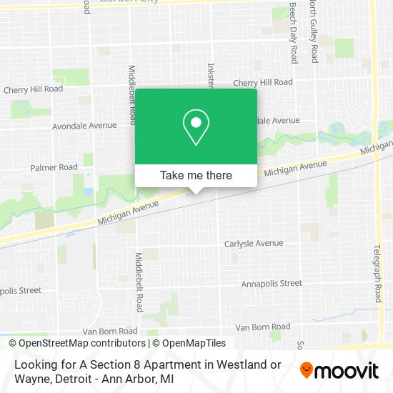 Mapa de Looking for A Section 8 Apartment in Westland or Wayne