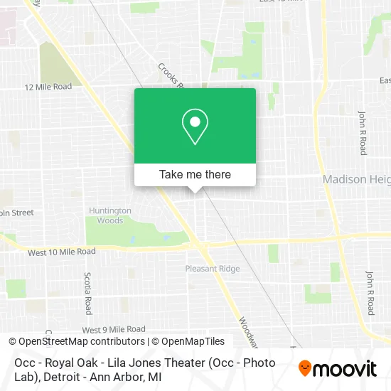 Occ - Royal Oak - Lila Jones Theater (Occ - Photo Lab) map