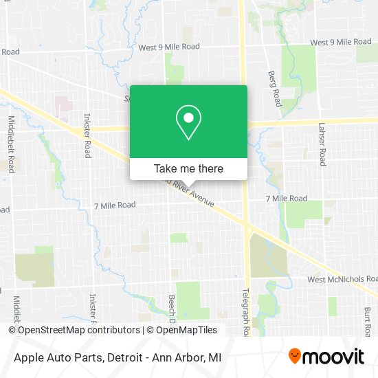 Apple Auto Parts map