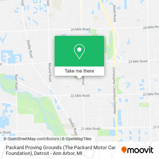 Packard Proving Grounds (The Packard Motor Car Foundation) map