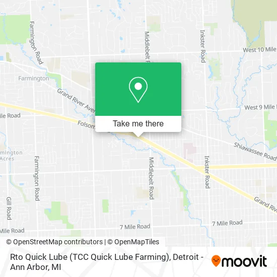 Mapa de Rto Quick Lube (TCC Quick Lube Farming)