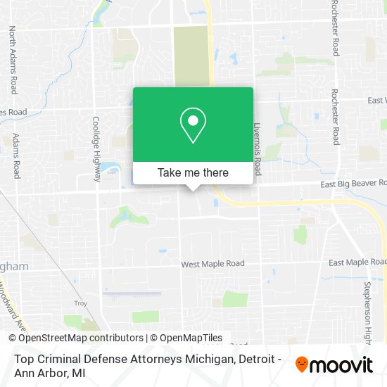 Top Criminal Defense Attorneys Michigan map