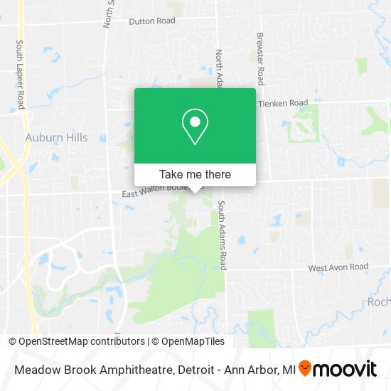 Meadow Brook Amphitheatre map