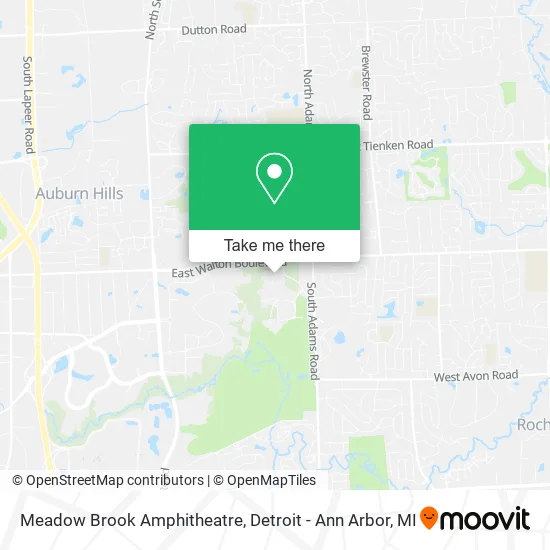 Meadow Brook Amphitheatre map