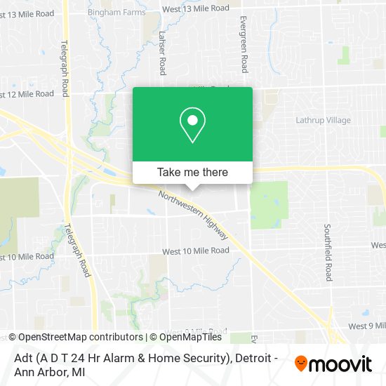 Adt (A D T 24 Hr Alarm & Home Security) map