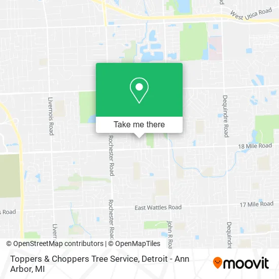Toppers & Choppers Tree Service map
