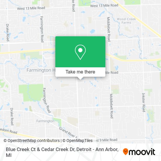 Mapa de Blue Creek Ct & Cedar Creek Dr