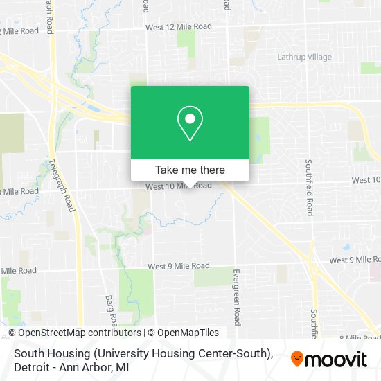 South Housing (University Housing Center-South) map