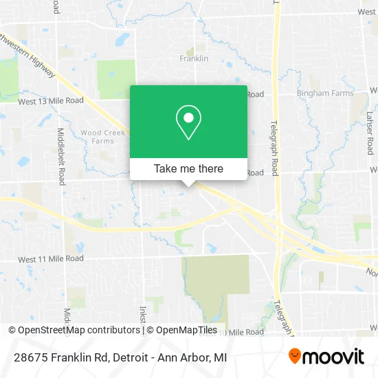 28675 Franklin Rd map