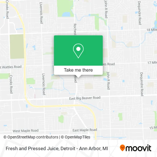 Mapa de Fresh and Pressed Juice