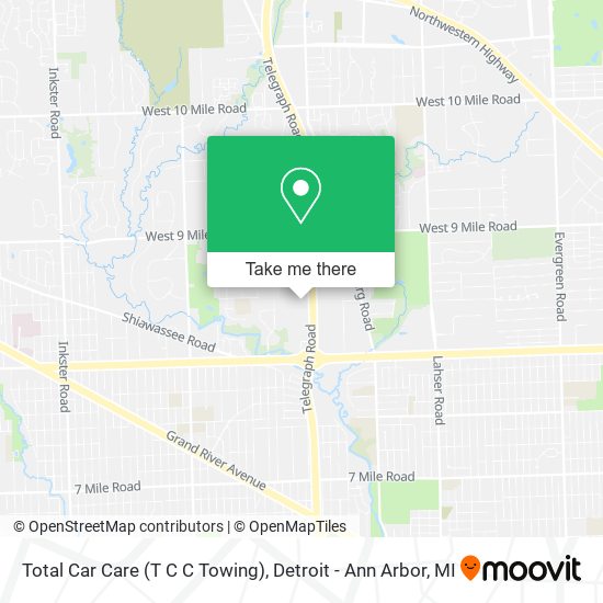 Mapa de Total Car Care (T C C Towing)