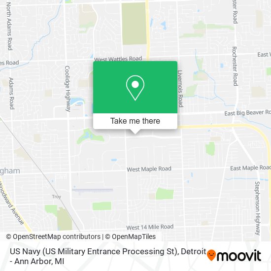 US Navy (US Military Entrance Processing St) map