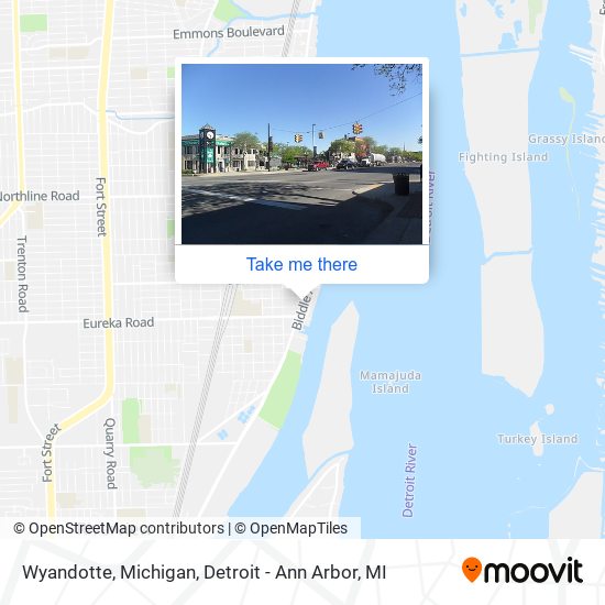 Wyandotte, Michigan map