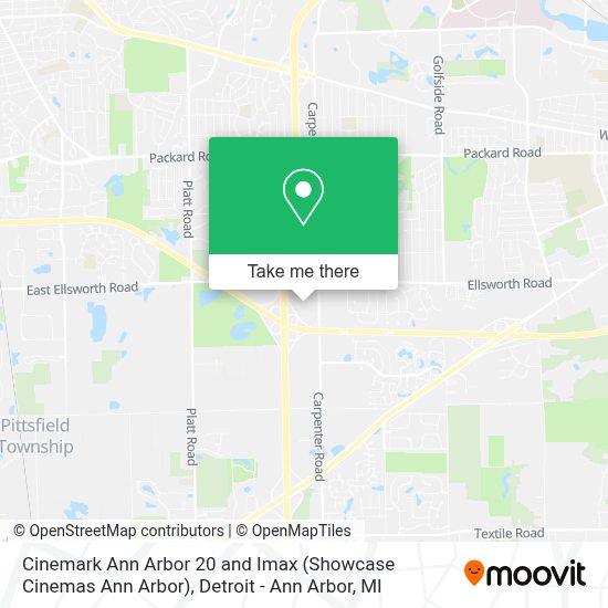 ¿Cómo llegar a Cinemark Ann Arbor 20 and Imax (Showcase Cinemas Ann