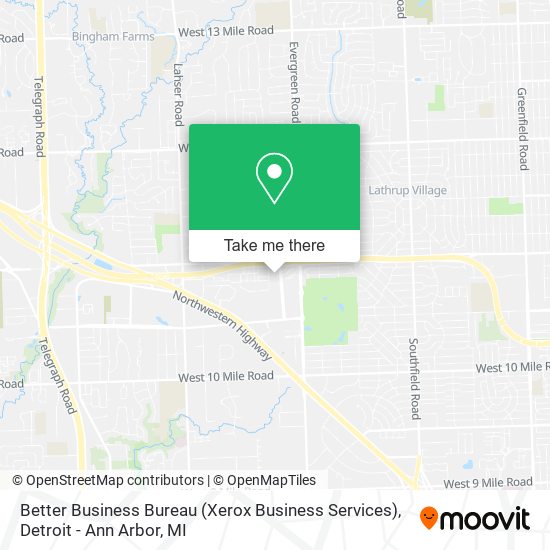 Better Business Bureau (Xerox Business Services) map